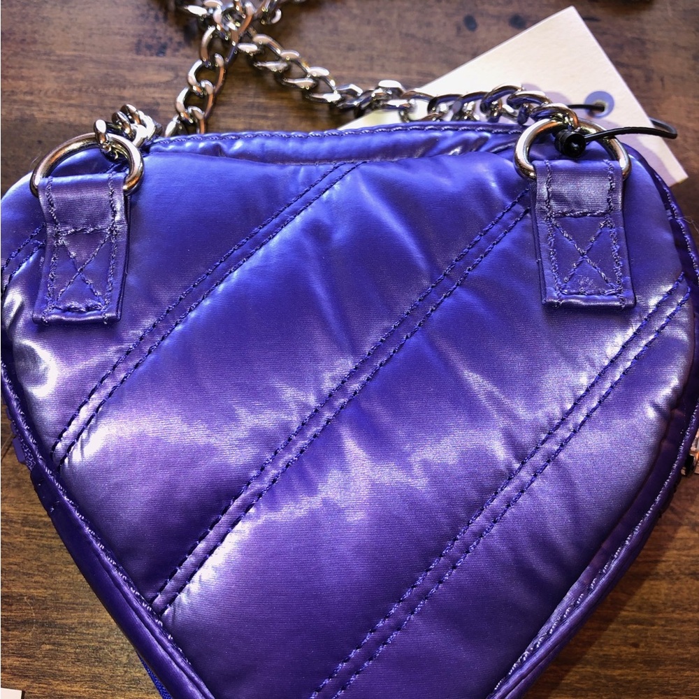Kipling Emily in Paris Glossy Lilac Jozi Heart Crossbody Bag, NWT - Picture 7 of 8